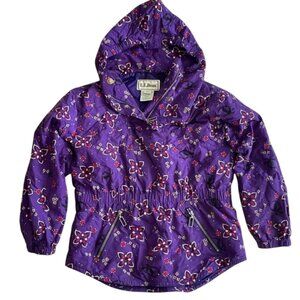 L.L.Bean Girls Hooded Anorak Jacket Pullover Ski Winter Jacket M 10/12